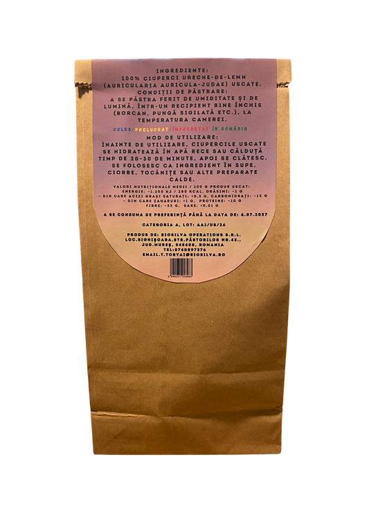 Ciuperci urechi de lemn deshidratat 50 gr.