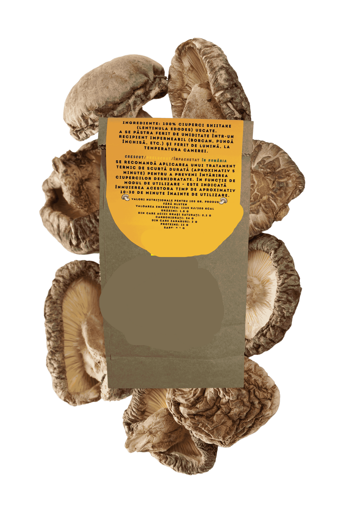 Shiitake dolofane uscate.