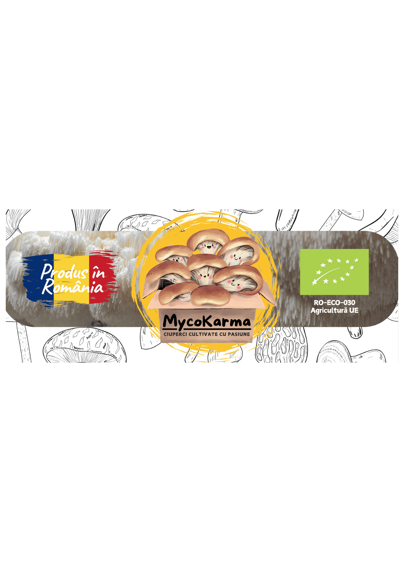 Kit de fructificare Coama leului (Hericium erinaceus), certificat ecologic. RO-ECO-030