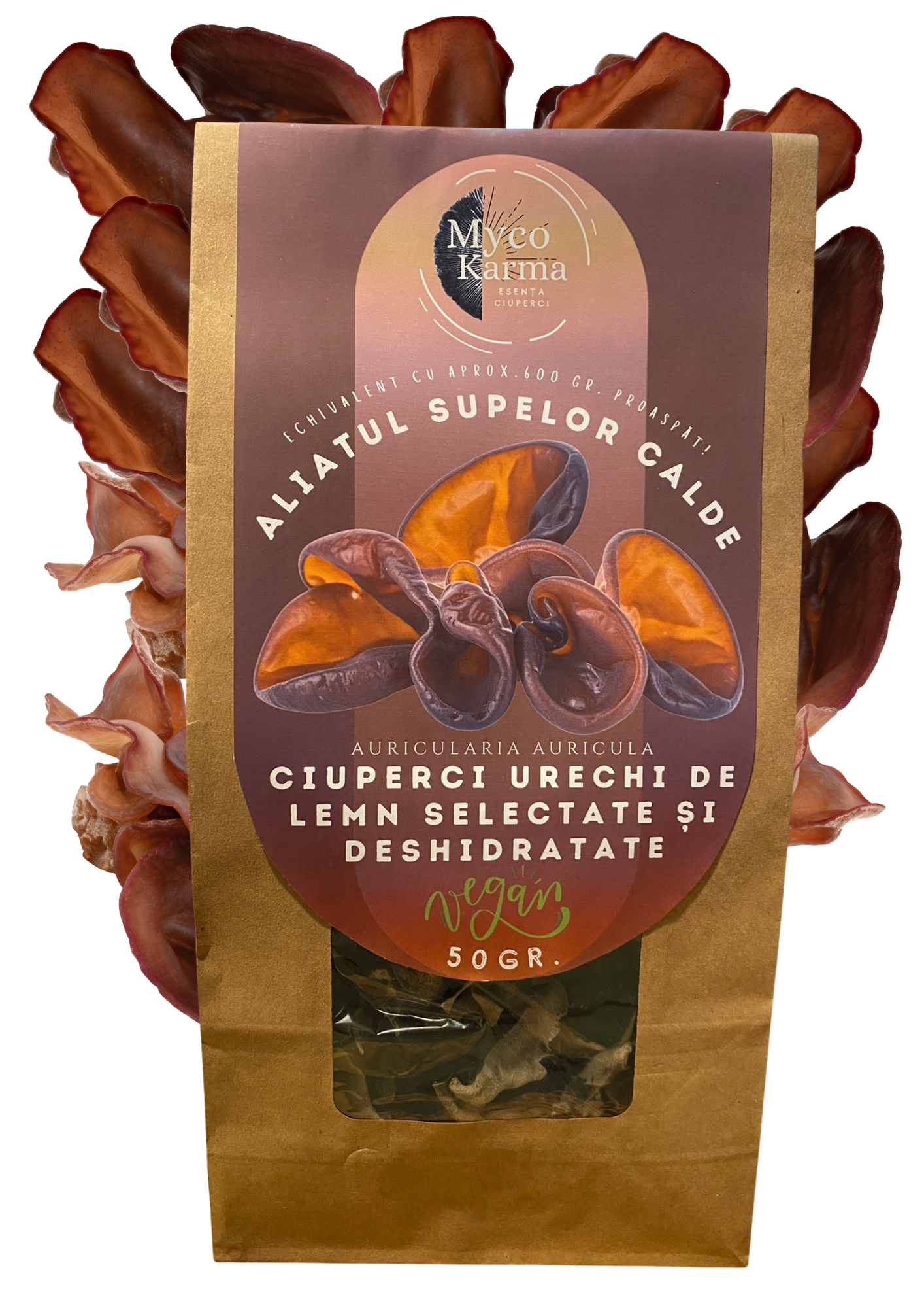 Ciuperci urechi de lemn deshidratat 50 gr.
