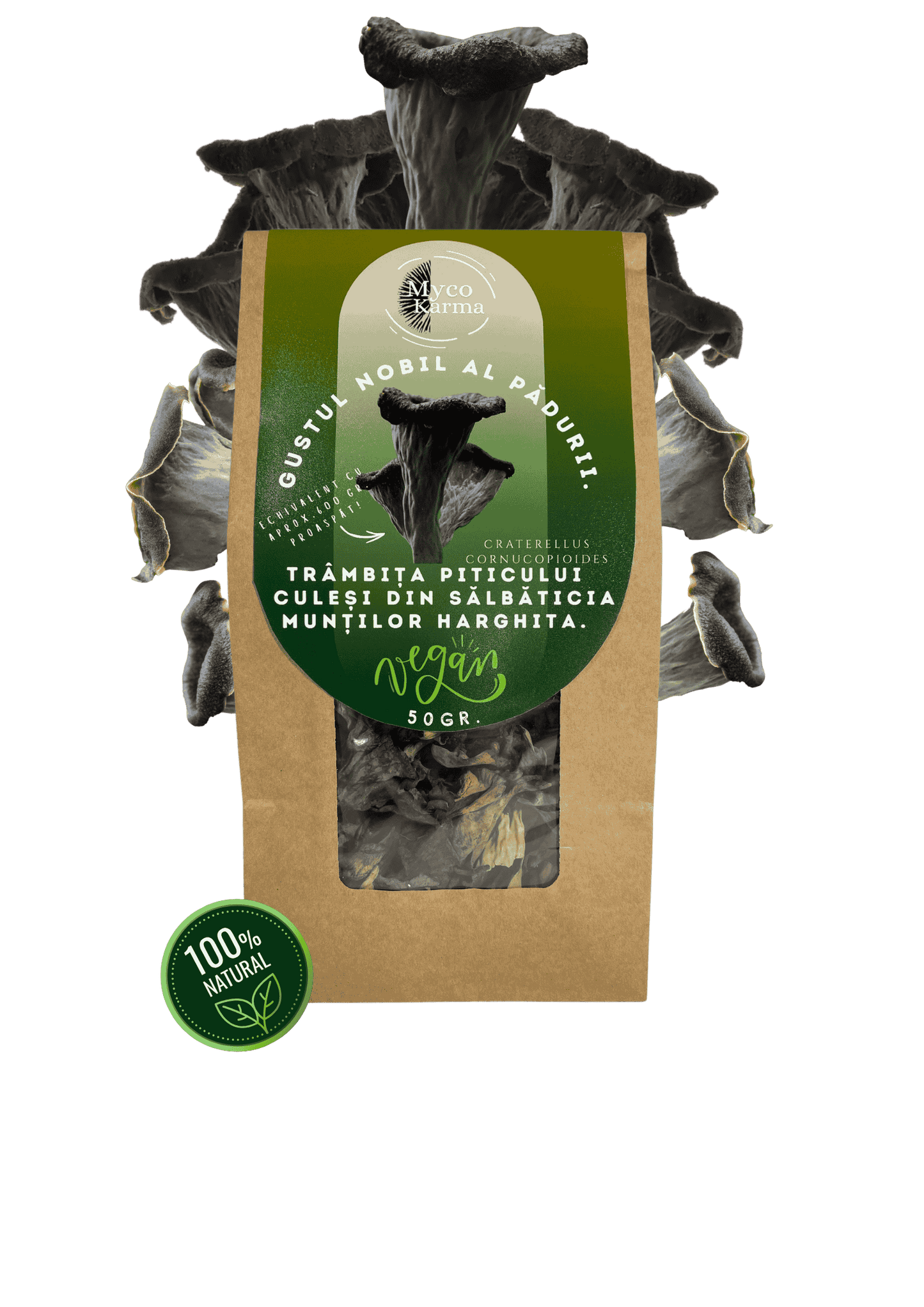 Trâmbița neagră uscat.